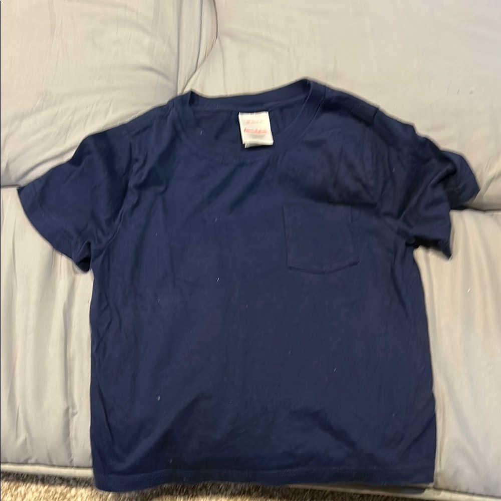 Hanna Andersson Blue Short Sleeve Tee Classic Crew